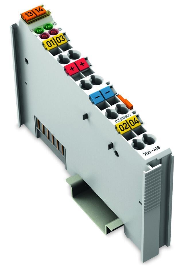 WAGO 750-418   2 Kanallı Dijital Giriş 24 VDC 3ms Onay Arıza Teşhisi