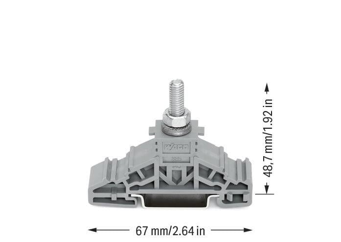 WAGO 885-106  Pabuç Bağlantılı Klemens Dın-Ray 35 X 15 Ve 35 X 7,5 İçin 1 Saplama M6 35,00 Mm² Gri