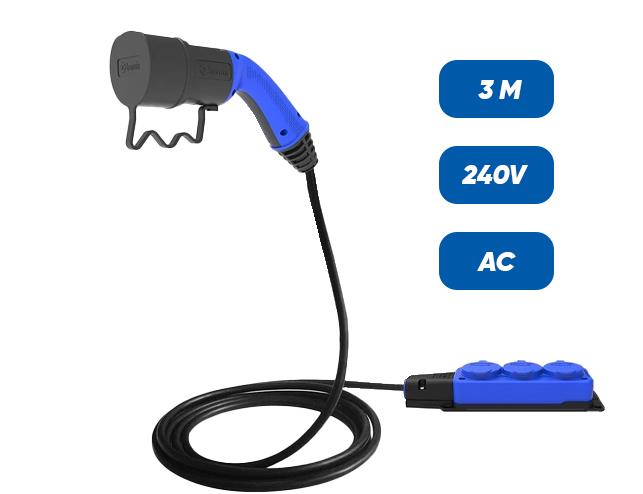 V2L 3lü Uzatma Priz Adaptör (3m Kablolu)