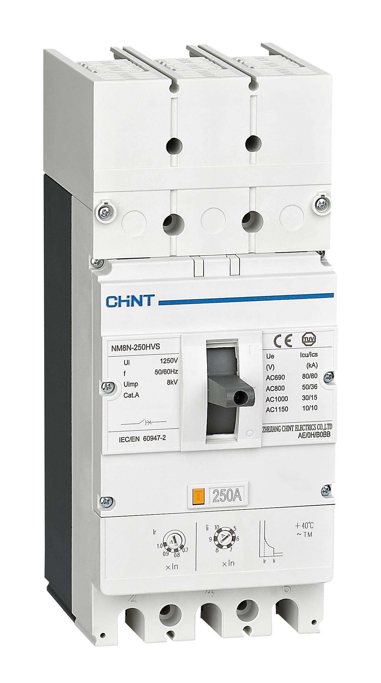 367779 NM8N-250HVS 3P 250A 50 kA (800 VAC) Termik Manyetik Ayarlı Devre Kesici