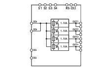 WAGO 787-862 Elektronik devre kesici; 4 kanallı; 24 VDC Giriş Gerilimi Ayarlanabilir 1 - 10A İletişim Yeteneği 10.00mm²