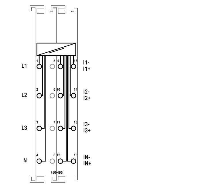 WAGO 750-495 3 Fazlı Güç Ölçümü 690 VAC 1A