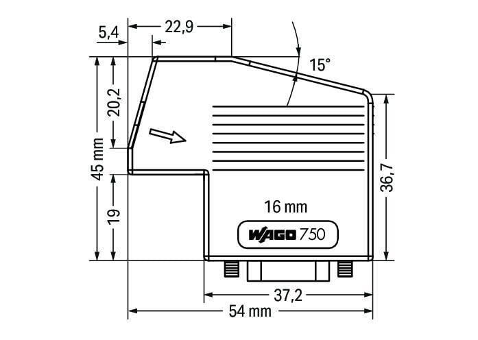 WAGO 750-961  INTERBUS Fieldbus Konnektörü (IN) D-sub Dişi Konnektörlü 9 Kutuplu