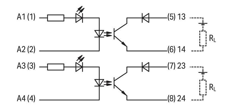 WAGO 857-1494   Optokuplör Modülü 2 Portlu Nominal Giriş Gerilimi 24VDC Çıkış Gerilimi Aralığı 9 - 60VDC Sınırlayıcı Sürekli Akım 0.1A 2 Telli Bağlantı Sarı Durum Göstergesi Modül Genişliği 6mm