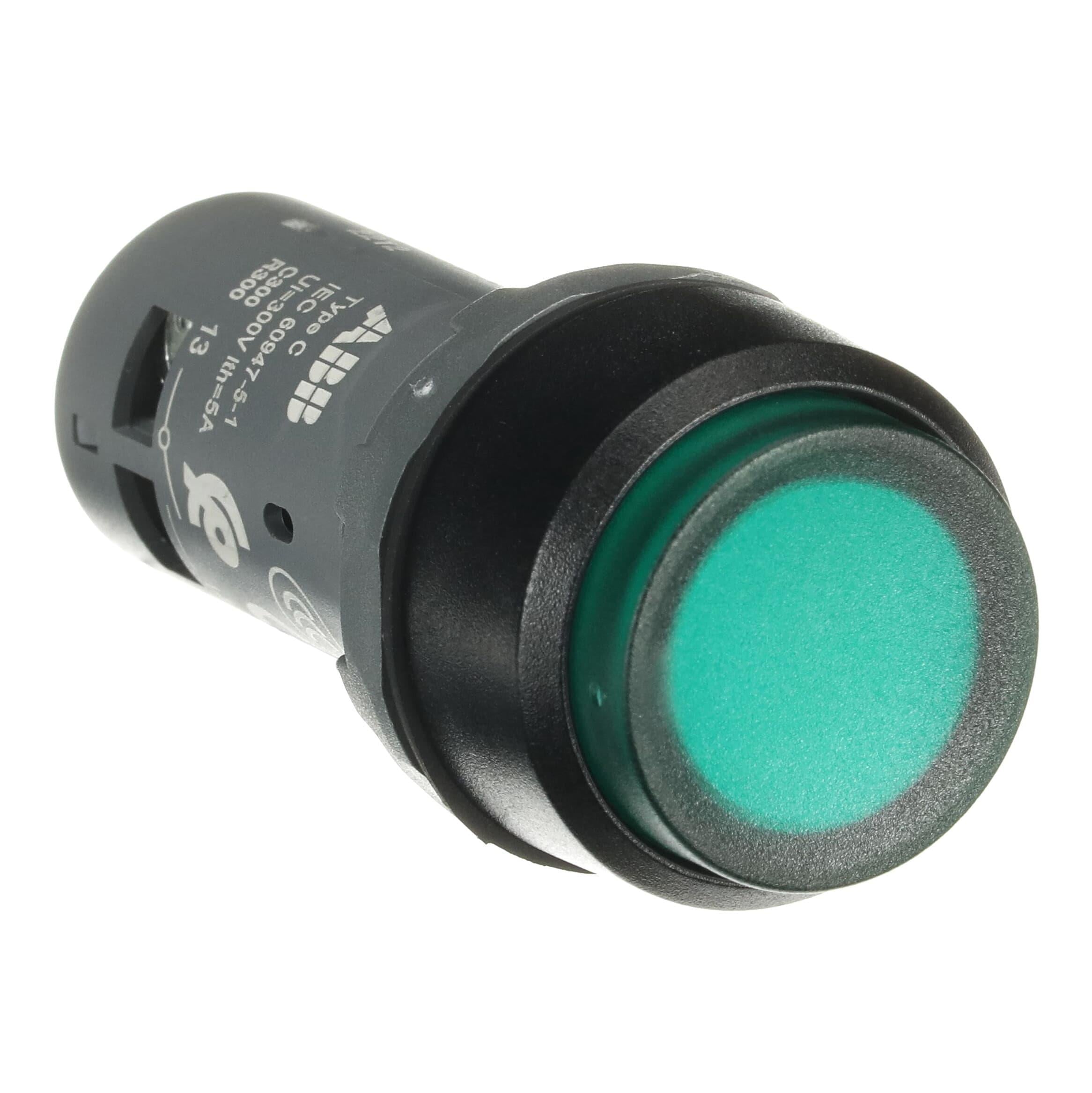 1SFA619102R1112 CP3-11G-10 1NA Yeşil Işıklı Yaylı Buton Çıkık Kafalı