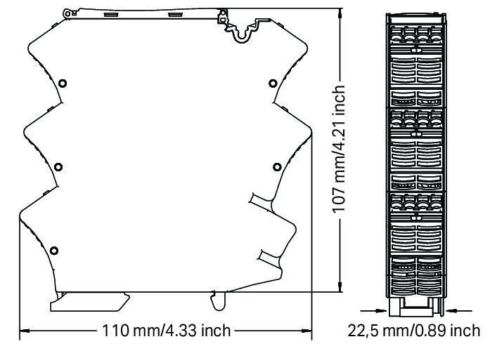 WAGO 2857-535   Sıcaklık Sinyali Şartlandırıcı Akım ve Gerilim Çıkışı Sinyali Yazılım Üzerinden Konfigürasyon Besleme Gerilimi 24 VDC