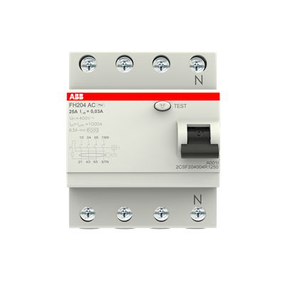 2CSF204004R1250 FH204AC-25/0.03 4X25A 30mA KAK Röle FH200 AC Tipi