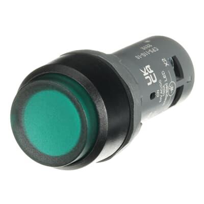 1SFA619102R1112 CP3-11G-10 1NA Yeşil Işıklı Yaylı Buton Çıkık Kafalı