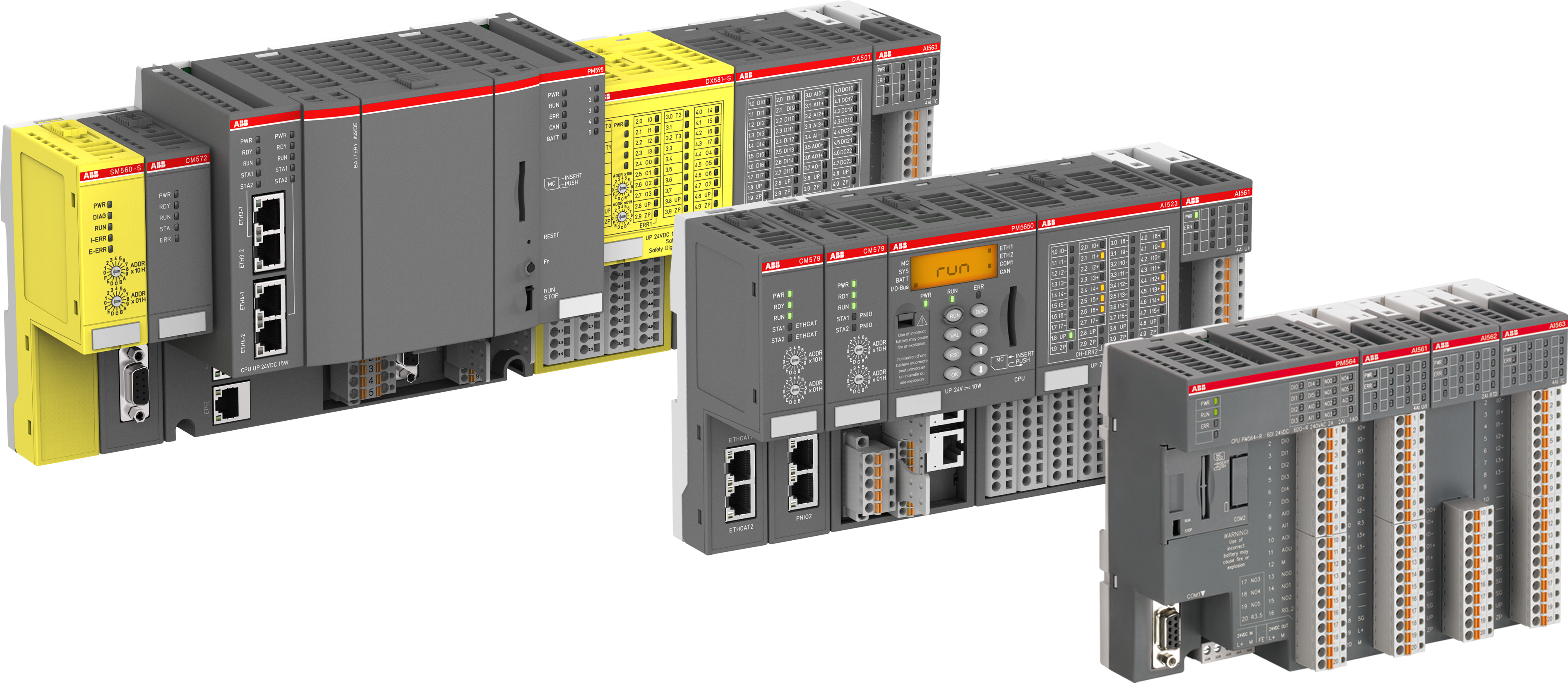 TB521-ETH  TERMİNAL TABANI AC500 V2 İÇİN İLETİŞİM MODÜLÜ İÇİN 2 YUVA ETHERNET ARAYÜZÜ 2 SERİ ARAYÜZ RS232/RS485