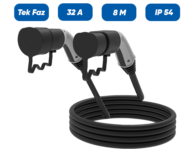 Kablolu Şarj Prizi 8m Monofaze 32A