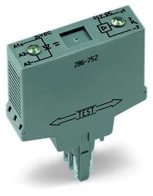 WAGO 286-752   Optokuplör Modülü Nominal Giriş Gerilimi 24VDC Çıkış Gerilimi Aralığı 20 - 30VDC Sınırlayıcı Sürekli Akım 0.5A 3 Telli Bağlantı/Yükselen Kenar Anahtarlama Frekans 25 kHz Kırmızı Durum Göstergesi Modül Genişliği 15mm Gri