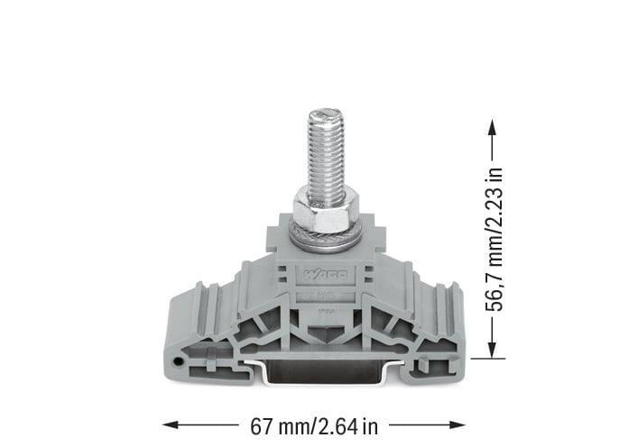 WAGO 885-108  Pabuç Bağlantılı Dın-Ray 35x15 Ve 35x7.5 İçin 1 Saplama M8 50mm² Gri