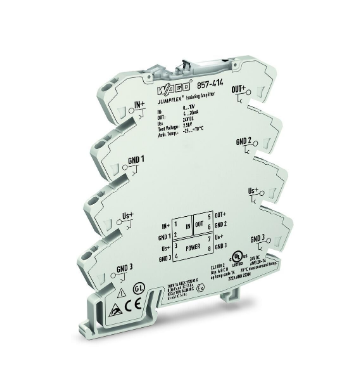 Wago 857-414 İzolasyon kuvvetlendiricisi; Gerilim girişi sinyali Akım çıkışı sinyali