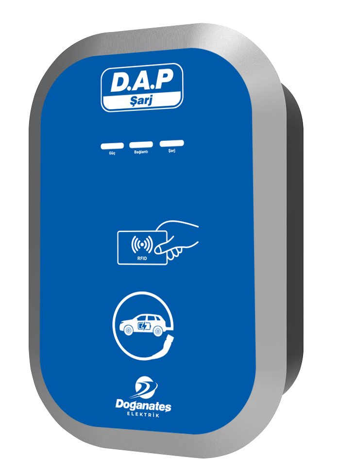 DAP Şarj Ac 22 Kw Elektrikli Araç Şarj Cihazı 5m Kablolu 3 Faz