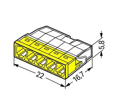 Wago 5X2,5 Mm² Geçmeli Buat Klemensi 2273-205
