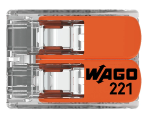 WAGO 221-412 2x4mm2 tırnaklı buat ve çok amaçlı klemens