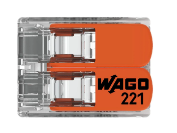 WAGO 221-612 2x6mm2 tırnaklı buat ve çok amaçlı klemens
