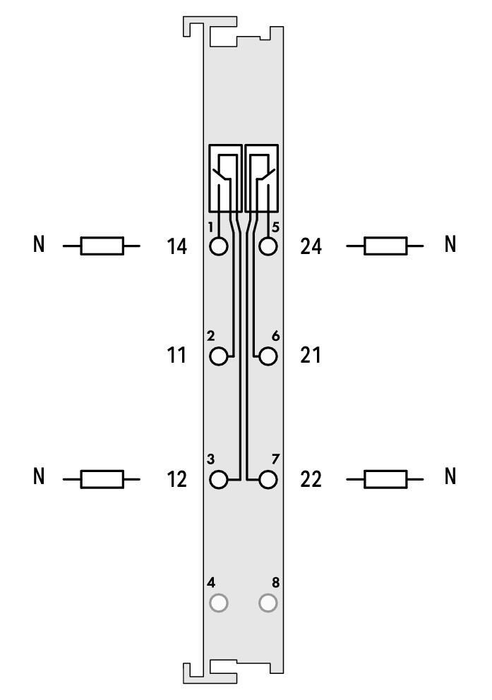 WAGO 753-517   2 Kanallı Röle Çıkışı 250 VAC 1A Potansiyelsiz 2 Değişken Kontak