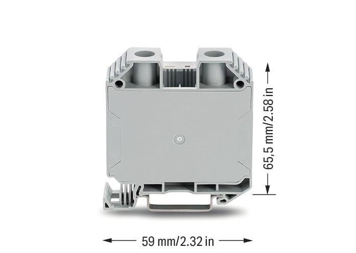 WAGO 883-3501  2 İletkenli Geçiş Klemensi 35 Mm² Vidalı Bağlantı Gri