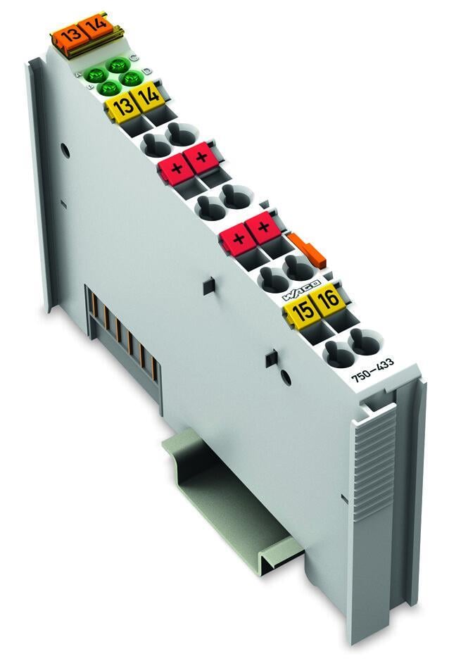 WAGO 750-433   4 Kanallı Dijital Giriş 24 VDC 0.2ms 2 İletkenli Bağlantı