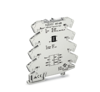 Wago 857-420 İzolasyon kuvvetlendiricisi; Akım girişi sinyali Akım ve gerilim çıkışı sinyali
