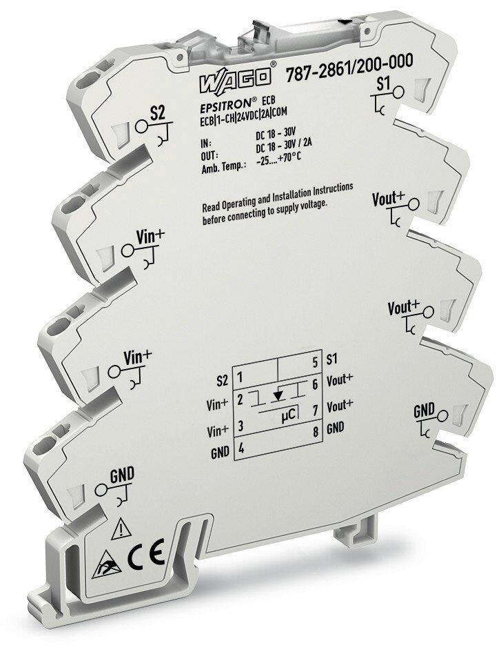 WAGO 787-2861/200-000 Elektronik Devre Kesici 1 Kanallı 24VDC Giriş Gerilimi 2A Sinyal Kontağı