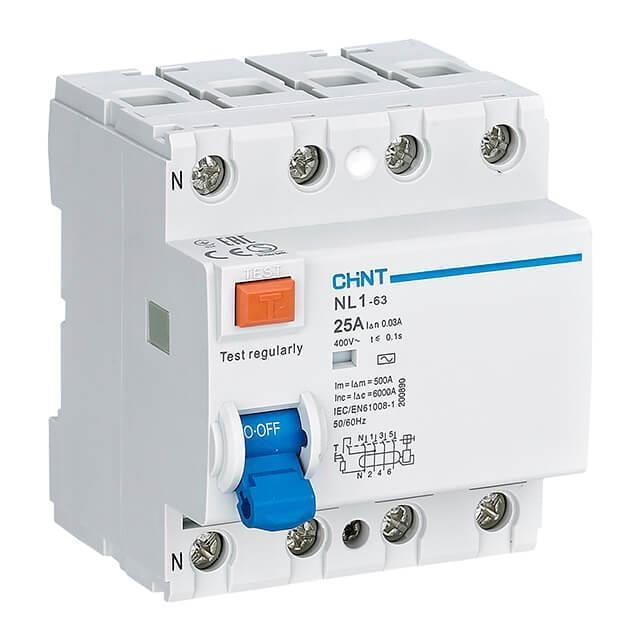 200231 4X63A 300mA 6KA Kaçak Akım Rölesi AC Tipi NL1 AC Serisi