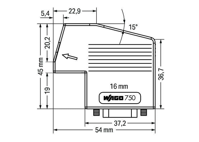 WAGO 750-962 INTERBUS Fieldbus Konnektörü (OUT) D-sub Erkek Konnektörlü 9 Kutuplu
