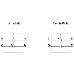3TY7 561-1AA00 1NA+1NK Yedek Yardımcı Kontak 3TF44/69 için 1 Kontak Sağ-Sol