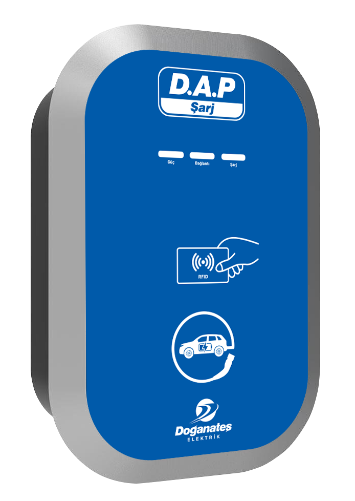 DAP Şarj Ac 22 Kw Elektrikli Araç Şarj Cihazı 5m Kablolu 3 Faz