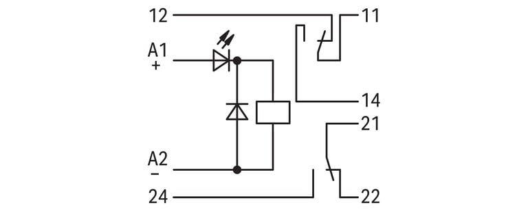 WAGO 286-316   Röle Modülü Nominal Giriş Gerilimi 220VDC 2 Değişken Kontak Sınırlayıcı Sürekli Akım 7A Kırmızı Durum Göstergesi Modül Genişliği 20mm Gri
