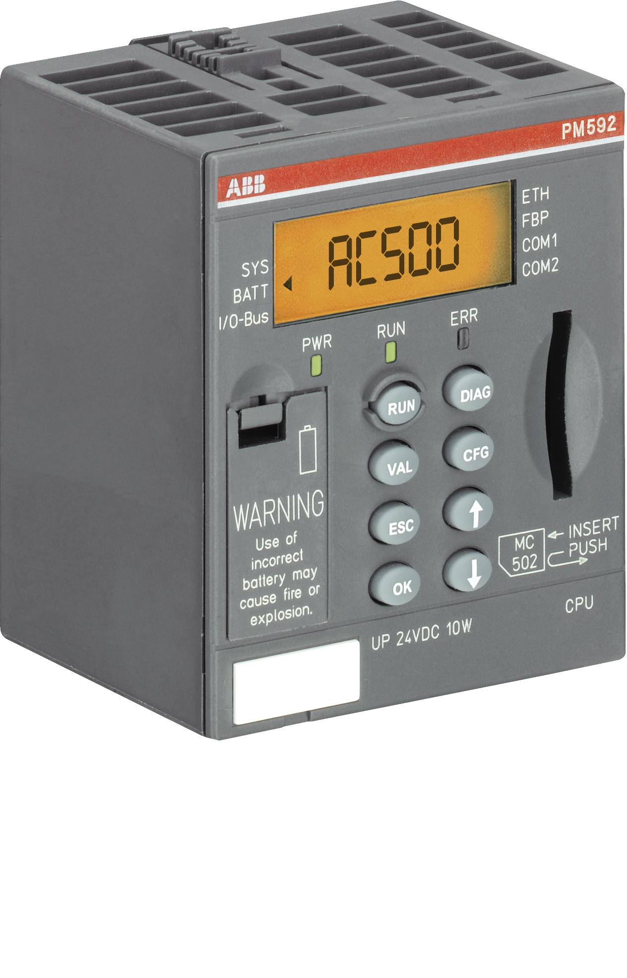 TB511-ETH  TERMİNAL TABANI AC500 V2 İÇİN İLETİŞİM MODÜLÜ İÇİN 1 YUVA ETHERNET ARAYÜZÜ 2 SERİ ARAYÜZ RS232/RS485