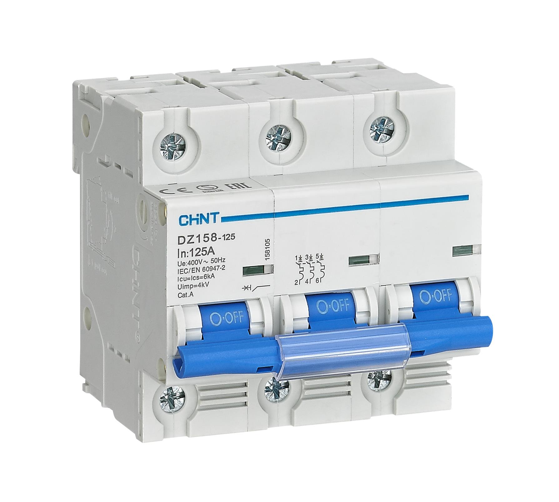 158109 3X125A 10KA C Otomat DZ158 SERİSİ