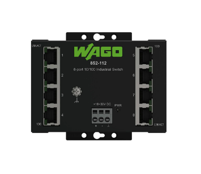 Wago 852-112 Endüstriyel ECO Switch, 8 Port
