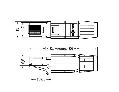 Wago Ethernet RJ-45 konnektörü