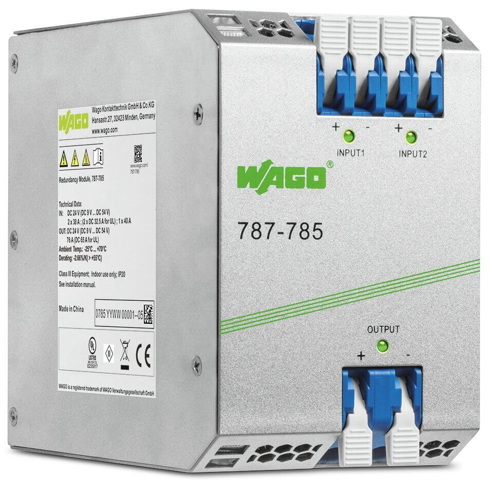 WAGO 787-785/000-040  Yedek Modül 2x9 - 54VDC Giriş Gerilimi 2x40A Giriş Akımı 9-54VDC Çıkış Gerilimi 76A Çıkış Akımı