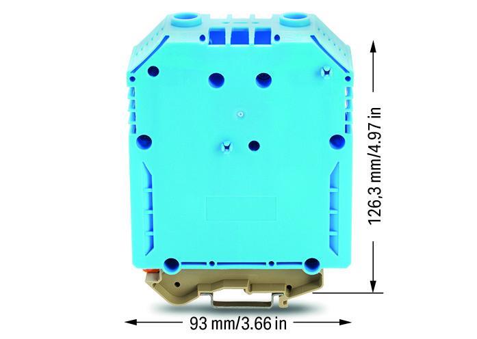 WAGO 883-2404  2 İletkenli Geçiş Klemensi 240 Mm² Vidalı Bağlantı Mavi