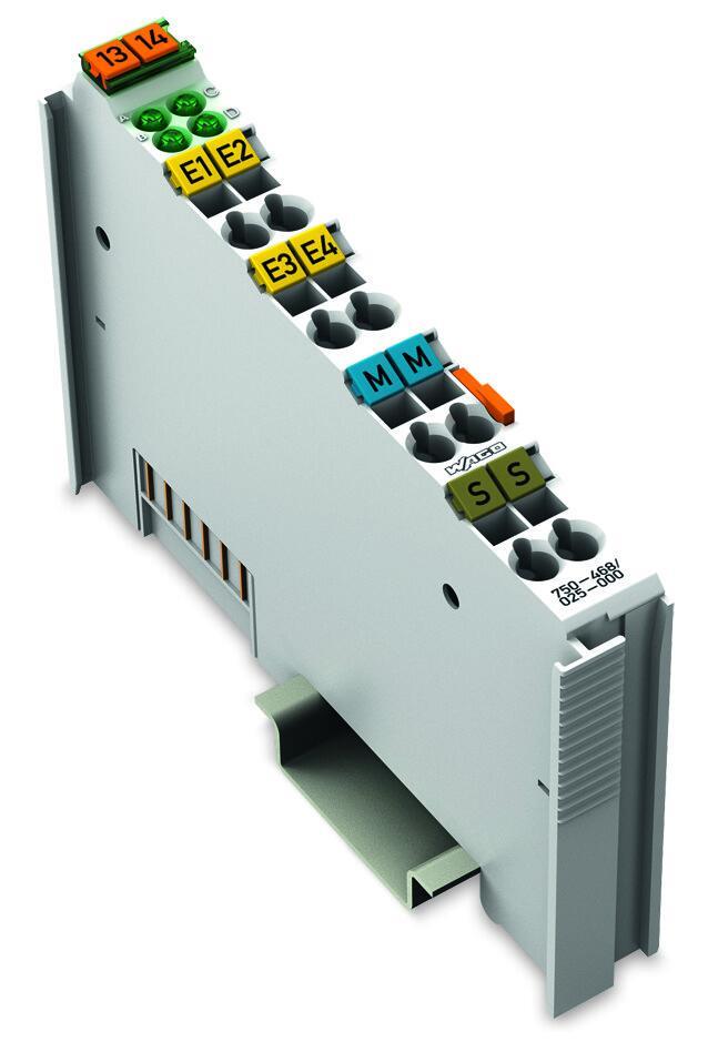 WAGO 750-468/025-000  4 Kanallı Analog Giriş 0 - 10 VDC Tek Uçlu Geniş Sıcaklık