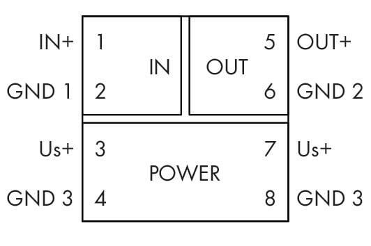 WAGO 857-412   İzolasyon Kuvvetlendiricisi Gerilim Girişi Sinyali Gerilim Çıkışı Sinyali Besleme Gerilimi 24 VDC 6mm Modül Genişliği 2.50 mm²
