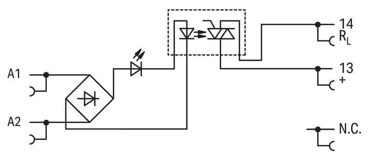 WAGO 857-718   SSR Röle Modülü Nominal Giriş Gerilimi 230V AC/DC Çıkış Gerilimi Aralığı 24 - 240 VAC Sınırlayıcı Sürekli Akım 2A 2 Telli Bağlantı Zero-Cross Switching Sarı Durum Göstergesi Modül Genişliği 6mm Gri