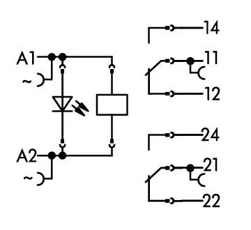 Wago 788-516 Ac 230V 2x8A Soketli Durum Göstergeli Röle Modülü