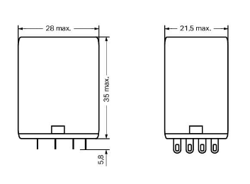 Wago-Ray Tipi 4 Kontak 5A 230 V AC Röle 858-151