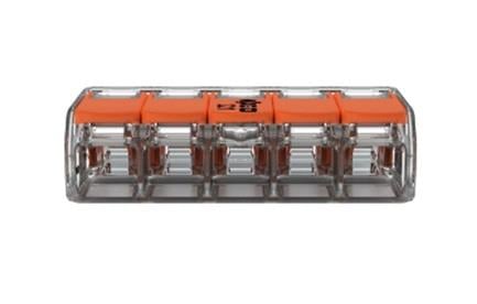 WAGO 221-615 5x6mm2 tırnaklı buat ve çok amaçlı klemens