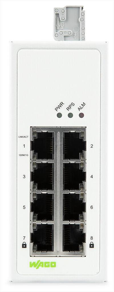 WAGO 852-1322  Endüstriyel Yönetilebilir Switch 8-Port 1000Base-T MAC Security
