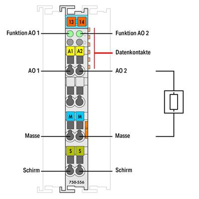 WAGO 750-556 2 Kanallı Analog Çıkış ±10 VDC