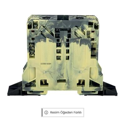 WAGO 285-147/999-950 2 İletkenli Geçiş Klemensi 50 Mm² Ex E Iı Uygulamaları İçin Uygun Sabitleme Flanşlı Koyu Gri-Sarı