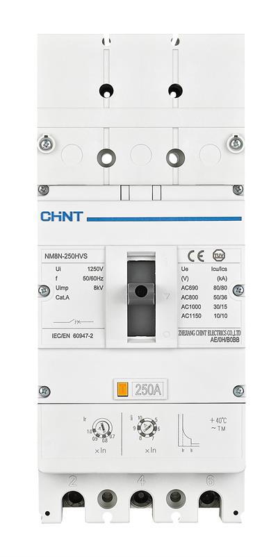 367779 NM8N-250HVS 3P 250A 50 kA (800 VAC) Termik Manyetik Ayarlı Devre Kesici