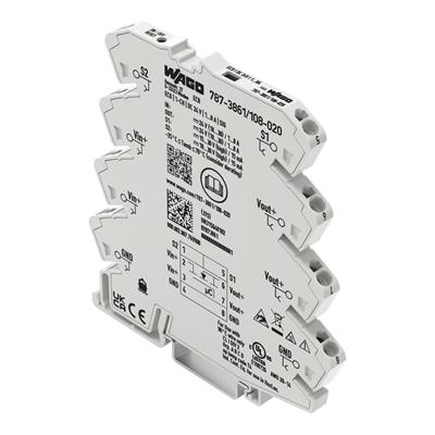 WAGO 787-3861/108-020  Elektronik Devre Kesici 1 Kanallı 24VDC Giriş Gerilimi Ayarlanabilir 1 - 8A Sinyal Kontağı