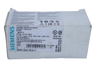 3SB3608-2DA11 2X(1NA+1NK) Metal Siyah Kalıcı Mandal Buton 1-0-2