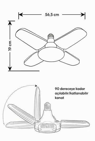 CT 1150 52W KRİSTAL PERVANE AMPÜL 6400K BEYAZ IŞIK